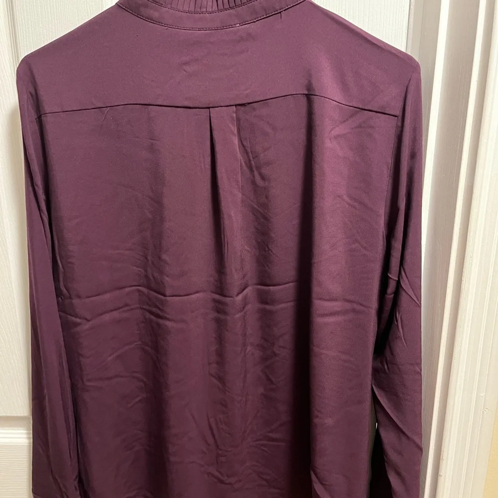 Calvin Klein NWT eggplant color blouse - Picture 2 of 3
